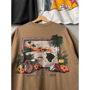 Vintage NWT Y2K Maui Art Tee Shirt